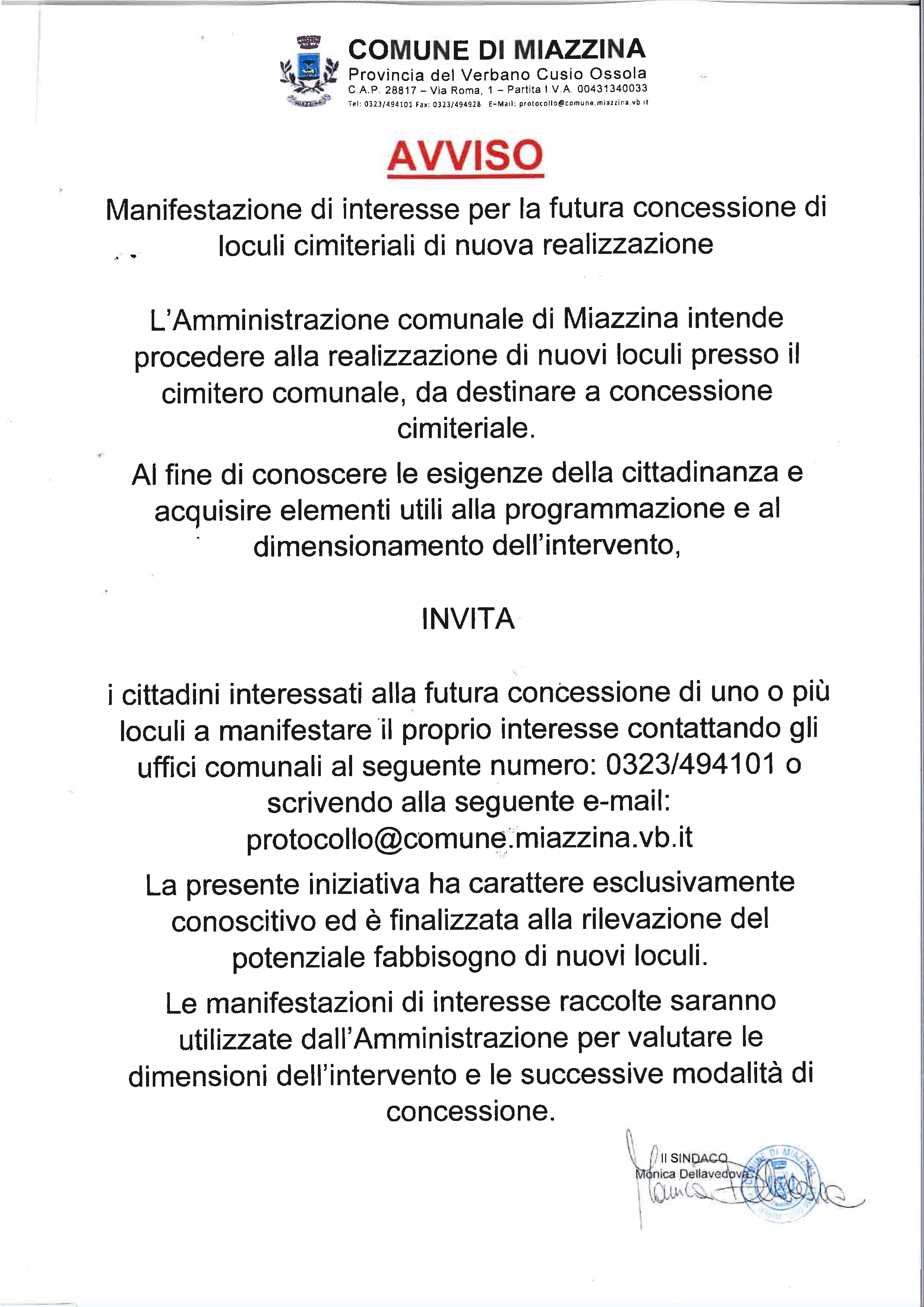 Manifestazione di interesse